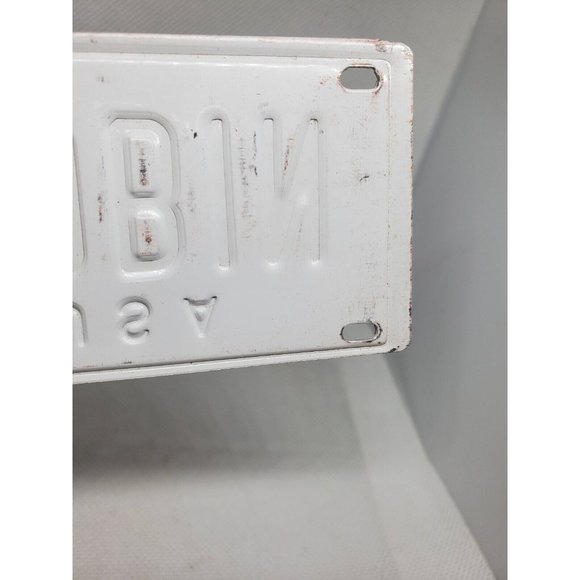 U.S.A Robin Personalized White Red Collectible Mini License Bicycle Bike Plate - Picture 6 of 7